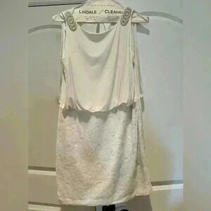 White Sleeveless Dress by Scarlett